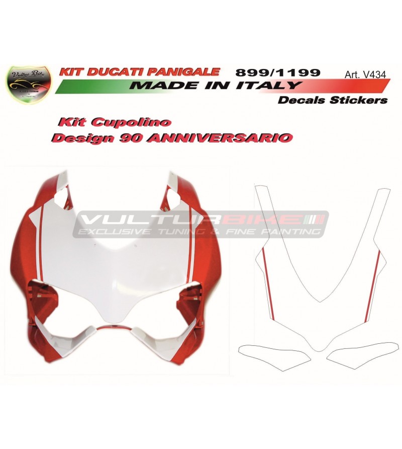 Kuppel-Aufkleber-Design 90. Jahrestag - Ducati Panigale 899/1199