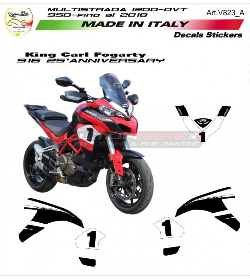 Sticker-Kit 25 Jahre 916 Carl Fogarty - Ducati Multistrada 1200 DVT / 950