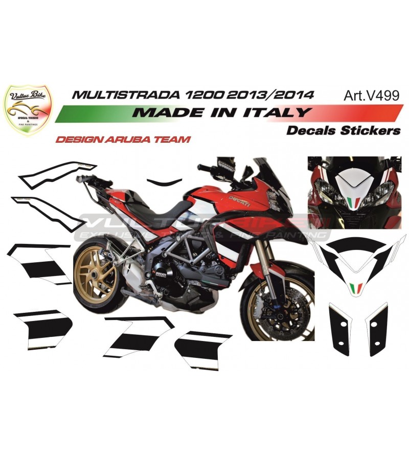 Kit de pegatinas de diseño personalizado - Ducati Multistrada 1200 13/14