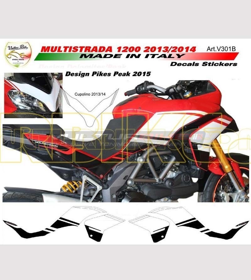 Aufkleber Kit Design Pikes Peak 2015 - Ducati Multistrada 1200 2010/14