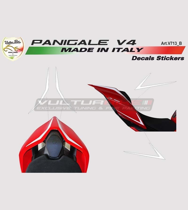 4 Adesivi per codino - Ducati Panigale V4 / V4S / V4R / V2 2020 / Streetfighter V4