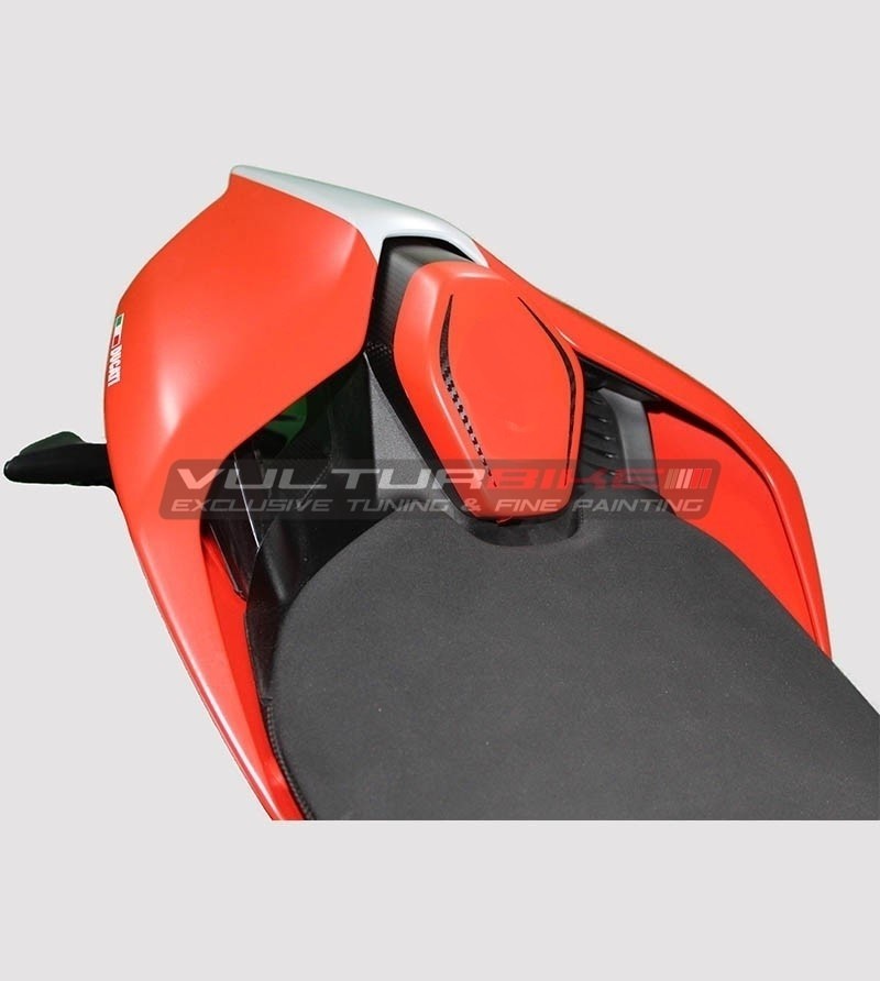Custom carbon seat pad cover for S CORSE - Ducati Panigale V4 / V4S / V4R