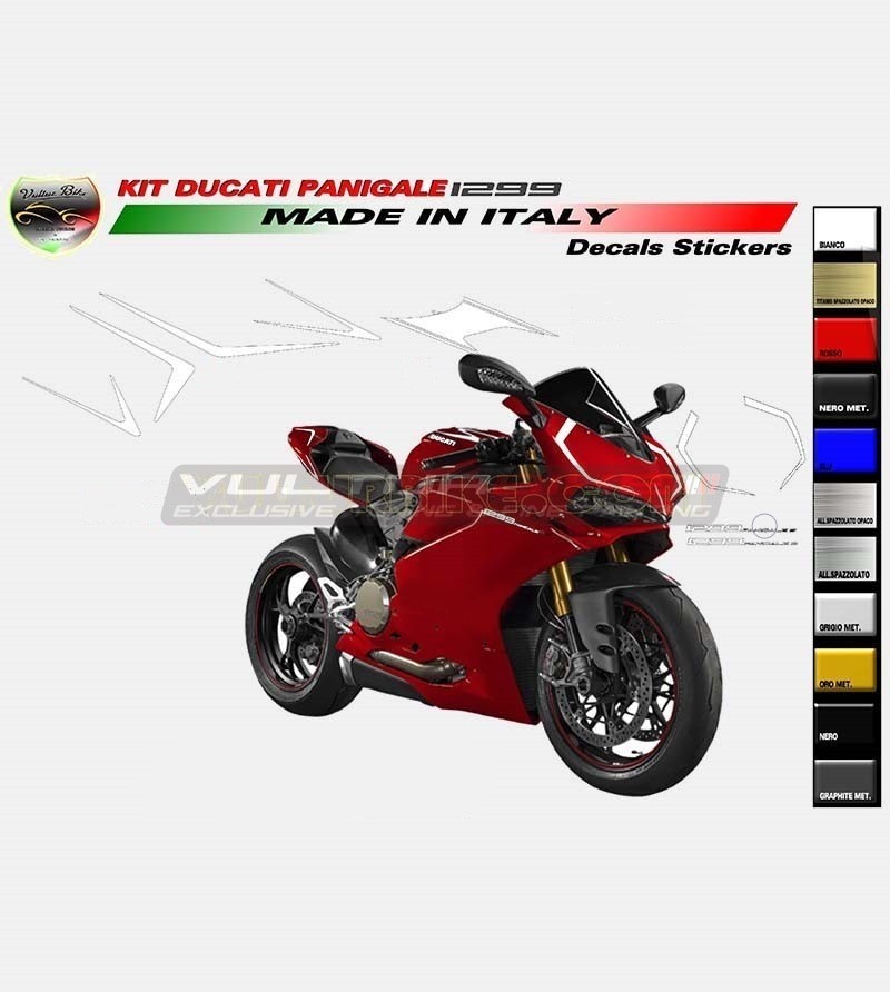 Exclusive design coloured stickers kit - Ducati Panigale 959/1299