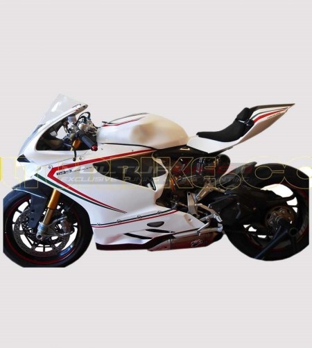 Kit de pegatina tricolor para base blanca - Ducati Panigale 899/1199 