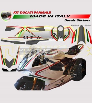 Adesivo tabella portanumero tricolore 2 per Ducati 899/1199 Panigale 