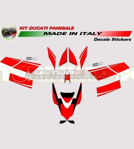 Kit adhesivo para motocicleta base blanca - Ducati Panigale 899/1199 