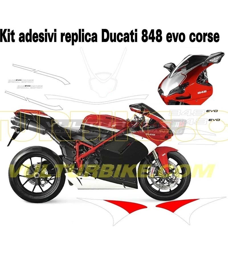 Replica Aufkleber Kit EVO S Corse - Ducati 848