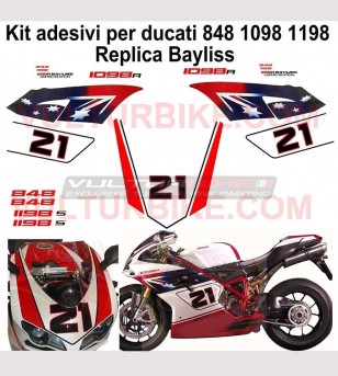 Kit adesivi special replica Bayliss - Ducati 1098R