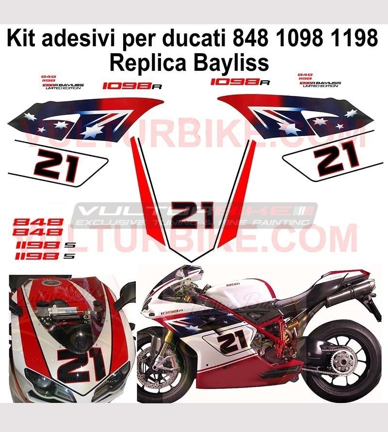 Kit adhesivo réplica especial de Bayliss - Ducati 1098R