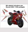 Dreifarbige Bänder Aufklebersatz - Ducati Panigale 899/1199 
