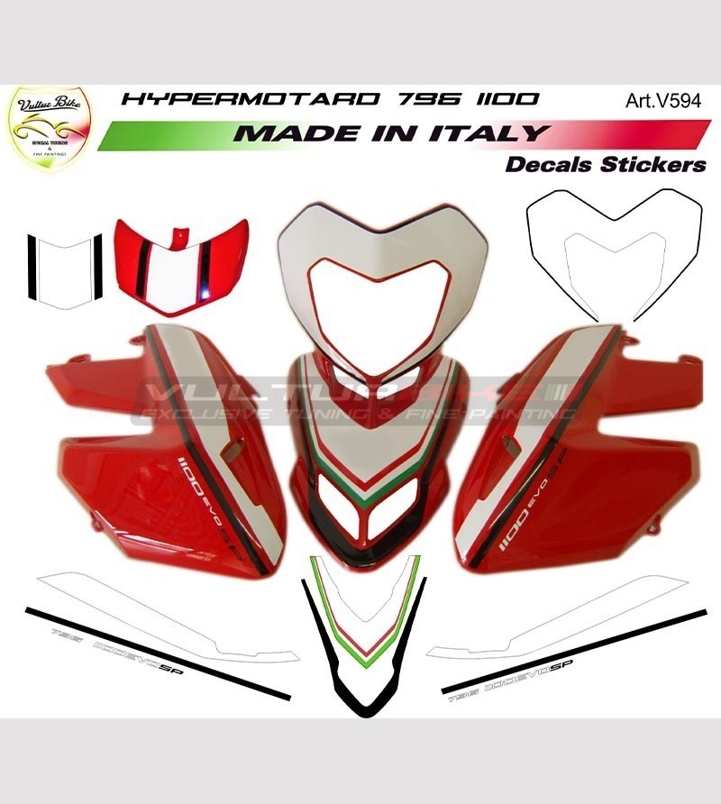 Stickers' kit limited edition red motorcycle - Ducati Hypermotard 796/1100