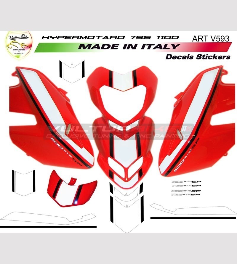 Stickers' kit Performance red motorcycle - Ducati Hypermotard 796/1100