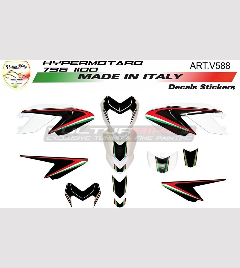 Tricolor Design Aufkleber Kit - Ducati Hypermotard 796/1100