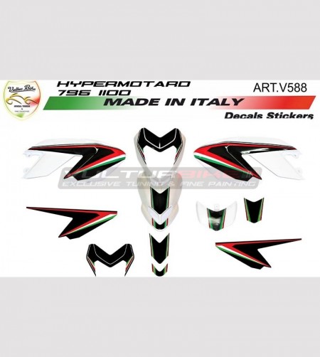 Stickers' kit tricolor design - Ducati Hypermotard 796/1100