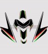 Tricolor Design Aufkleber Kit - Ducati Hypermotard 796/1100 