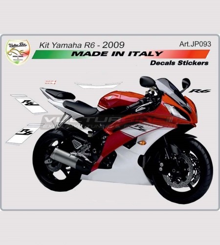 Kompletter Satz von Motorrad-Aufkleber - Yamaha R6 2008/2009 