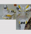 Motorrad Rumpf Rennaufkleber mit Nummer - Yamaha R6 