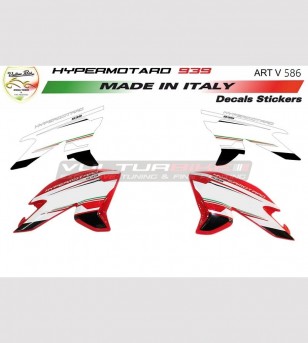 Autocollants pour les côtés nouveau design tricolore - Ducati Hypermotard 821/939