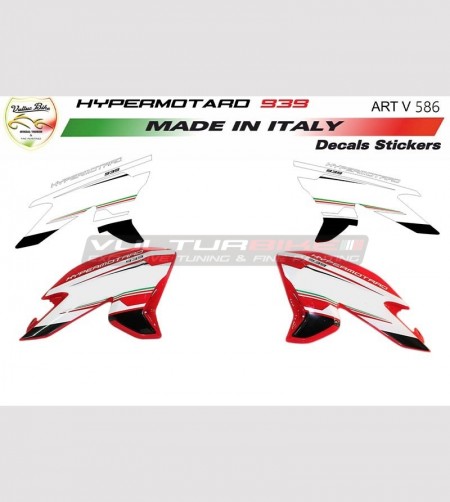 Adesivi per fiancate design inedito tricolore - Ducati Hypermotard 821/939 