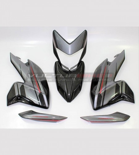 Graphite/Red Sticker Kit - Ducati Hypermotard 821/939 