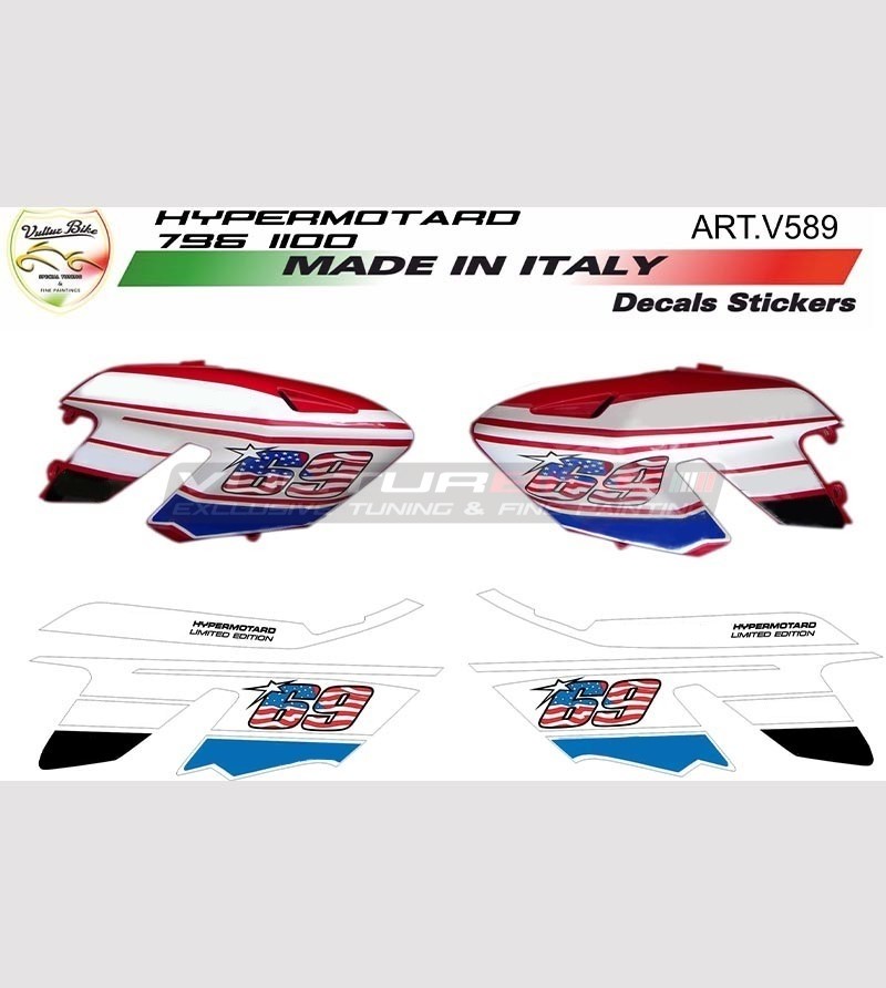 Stickers for side panels USA - Ducati Hypermotard 796/1100
