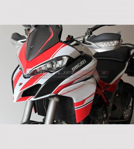 Weiße oder graue Rumpf Aufkleber - Ducati Multistrada 1200 DVT 