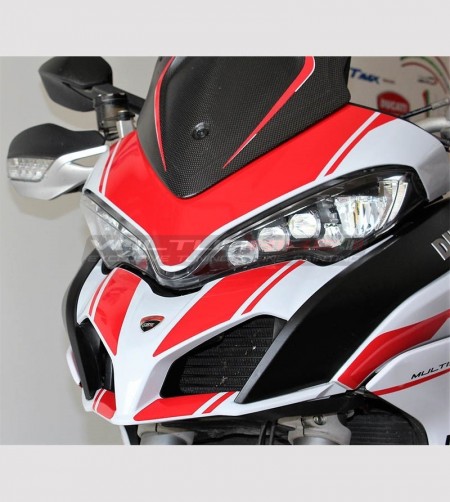 Weiße oder graue Rumpf Aufkleber - Ducati Multistrada 1200 DVT 