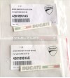 Italian flag decals written Ducati graphite
