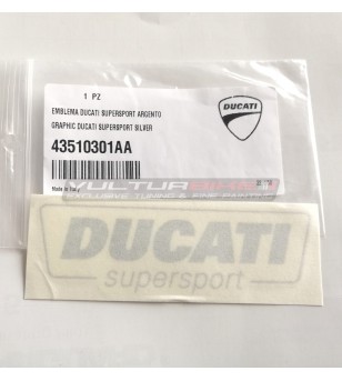 Original-Emblem Ducati Supersport silbernen Farbe