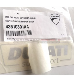 Original-Emblem Ducati Supersport silbernen Farbe