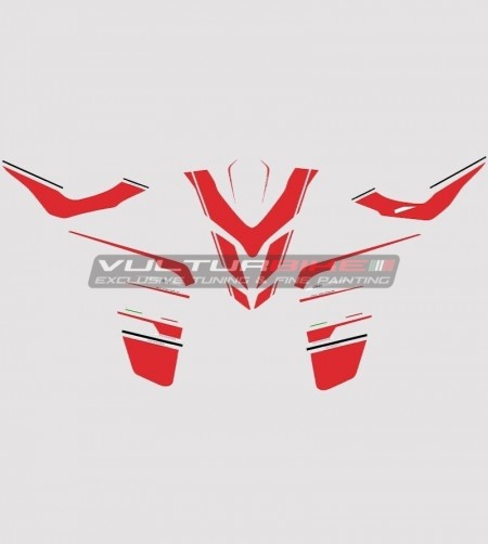 Weiße oder graue Rumpf Aufkleber - Ducati Multistrada 1200 DVT 