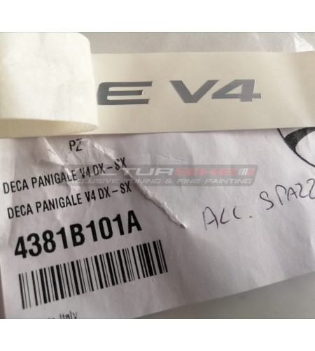 Décalcomanies d’origine Ducati Panigale V4 en aluminium brossé 