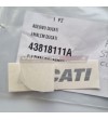 Adesivo emblema Ducati originale colore alluminio spazzolato