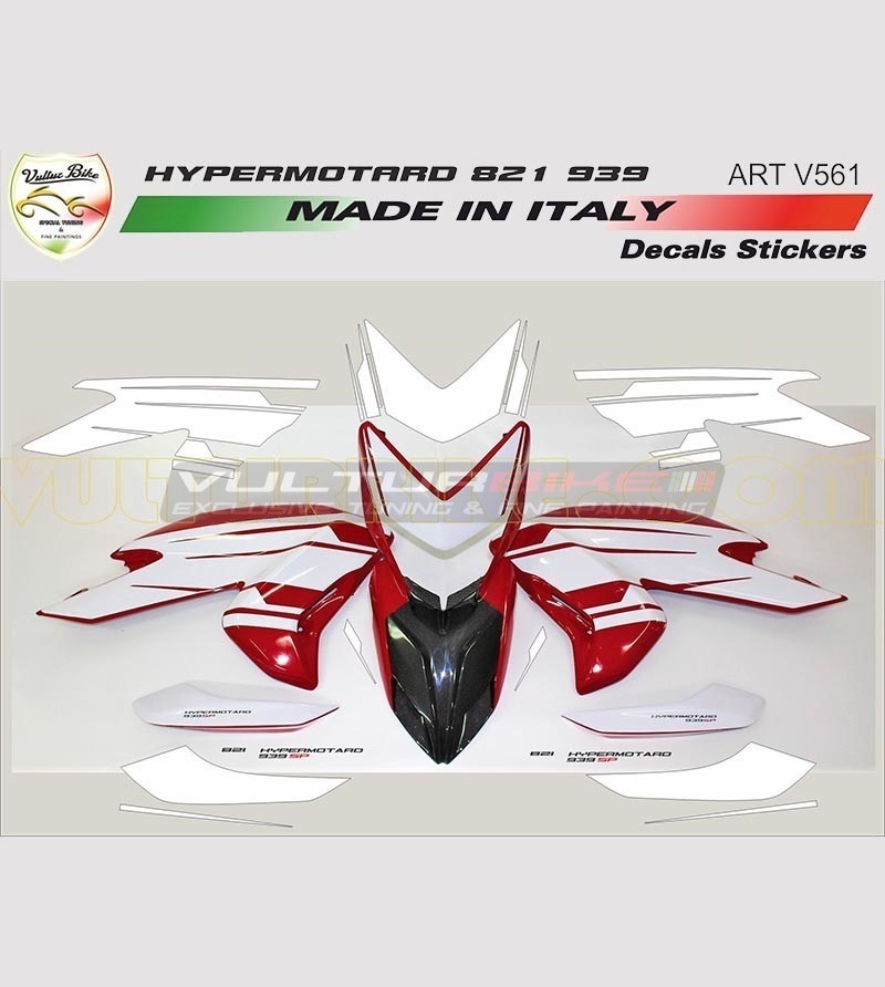 Weiß 939 SP Design Klebeset - Ducati Hypermotard 821/939