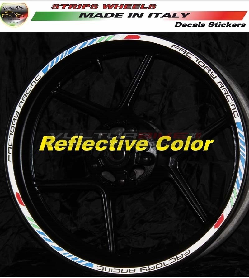 Reflective Factory Racing wheel stickers