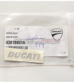 Emblem sticker Ducati original silver color