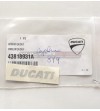 Autocollant d’emblème Ducati couleur argentée d’origine