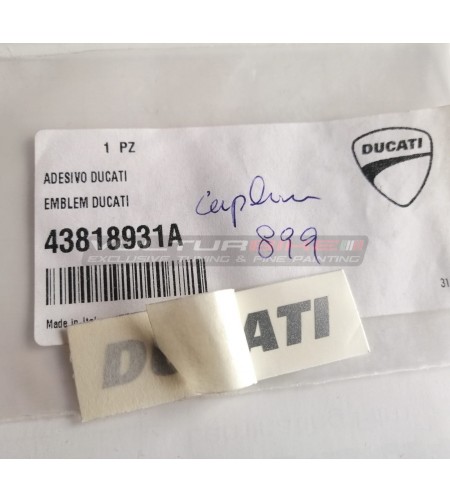 Emblem sticker Ducati original silver color