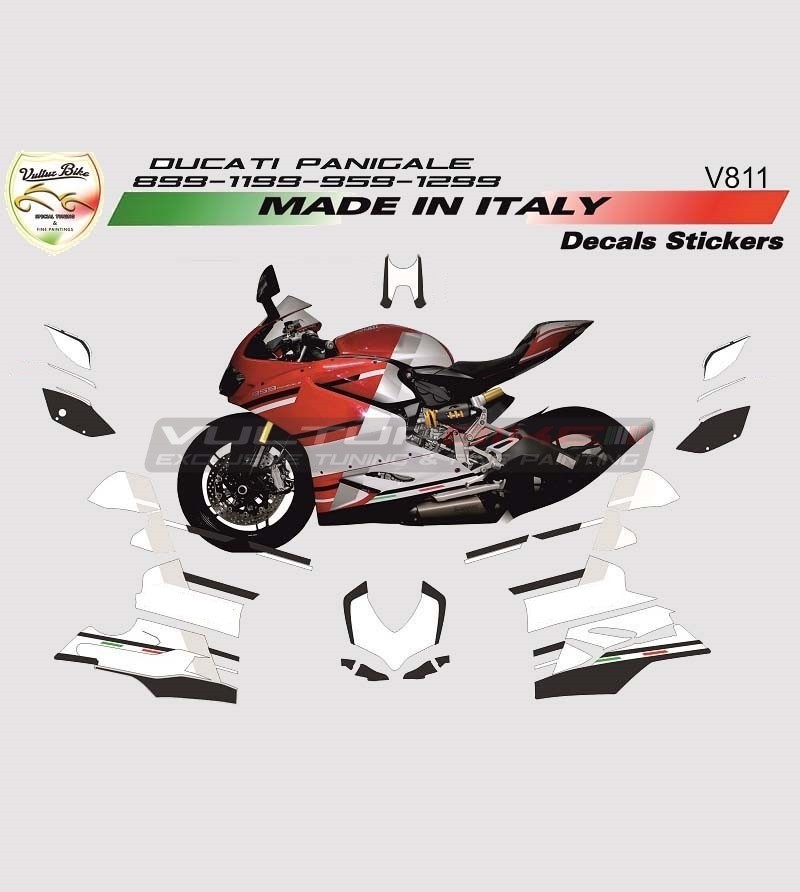 Kit adhésif complet design personnalisé - Ducati Panigale V4 / 899/1199/1299/959