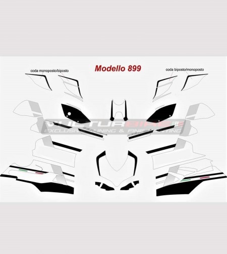 Kit adhesivo diseño personalizado completo - Ducati Panigale V4 / 899 / 1199 / 1299 / 959 