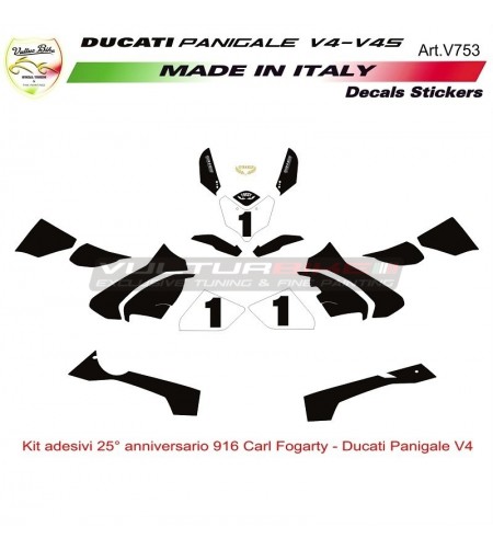 Kit de pegatinas 25 aniversario 916 Carl Fogarty - Ducati Panigale V4 / V4S / V4R 