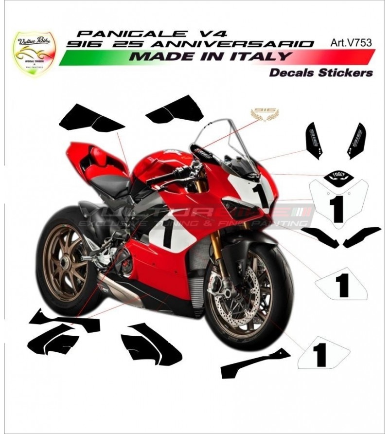 Kit de pegatinas 25 aniversario 916 Carl Fogarty - Ducati Panigale V4 / V4S / V4R