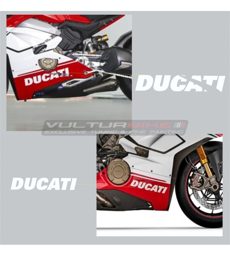 Pair of original stickers, left & right Italian flag - Ducati