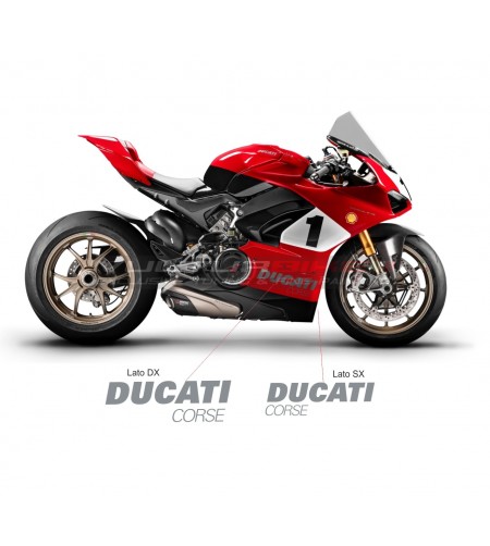 Original decals Ducati Corse for lower fairings Panigale V4