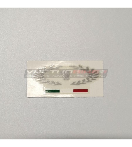 Décalcomanie originale Ducati laurier gris foncé avec drapeau