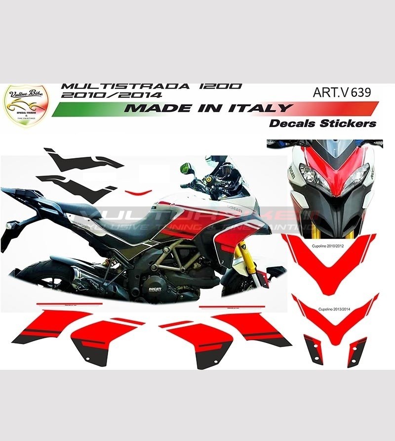 Kit adesivi per Ducati Multistrada 1200 2010/2014