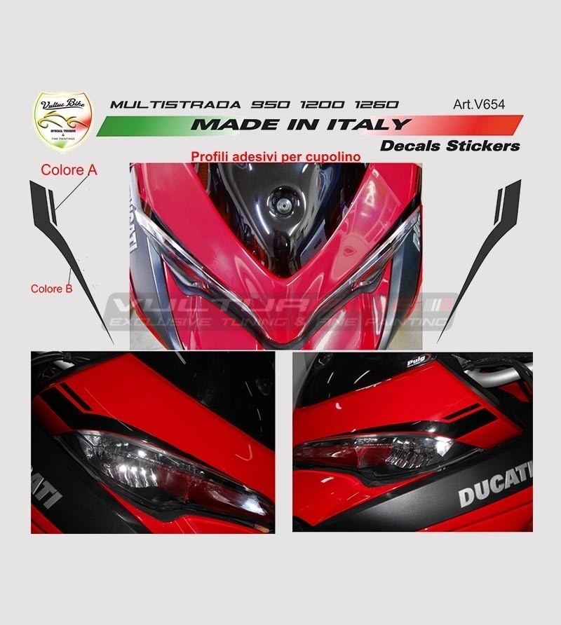 Stickers for Ducati Multistrada 950/1200/1260 front fairing