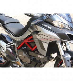 Adesivi per Serbatoio per Ducati Multistrada 1200 1260 950 2015-2019 Carrozzinatore per Moto Autoadesivo Cisterna cap Pad Decalcomania Color : Gray Silver 1 