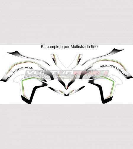 Aufkleber Kit für Ducati Multistrada 950/1200 2015 - 2018 Tricolor Design
