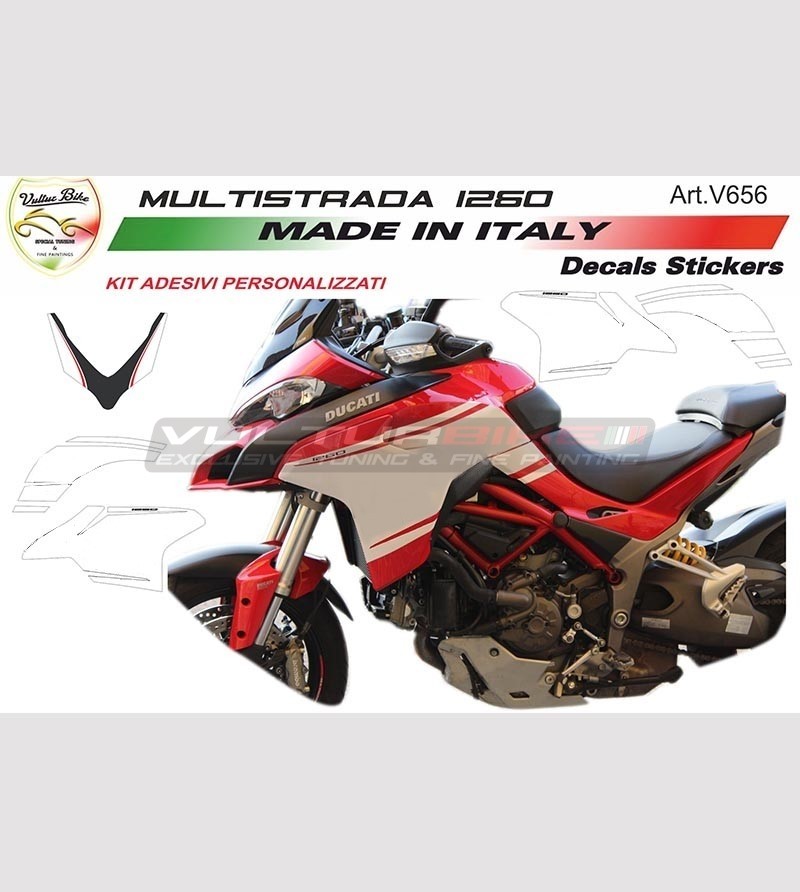 Stickers kit for Multistrada 1260 - new 950 personalized design 